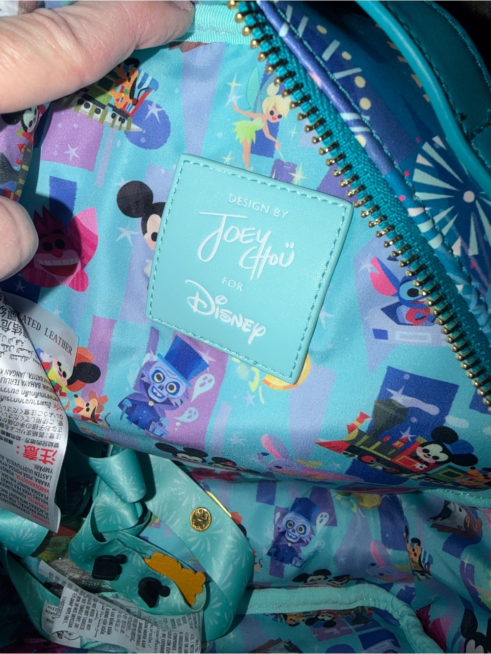 Disney LOUNGEFLY JOEY GHOU Castle Print Kids Mini Backpack - Picture 4 of 4